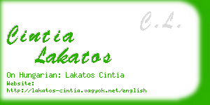 cintia lakatos business card